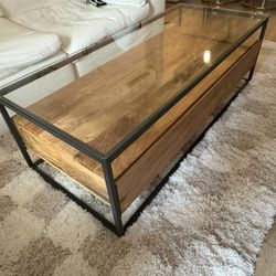 West Elm Coffee Table - Box Frame With Storage