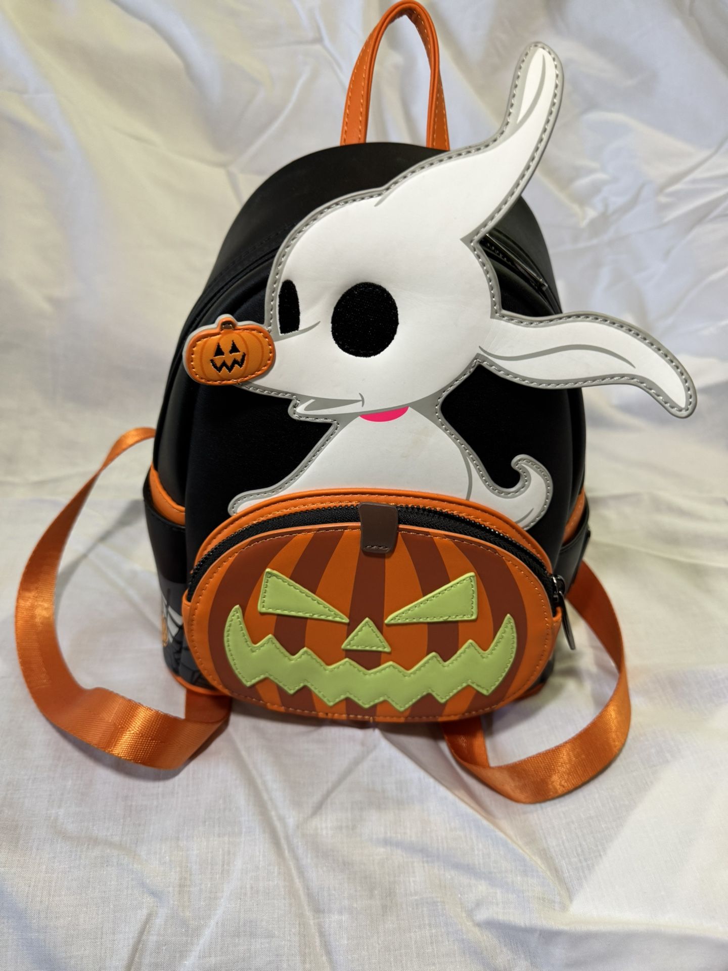 2023 Nightmare Before Christmas Zero Pumpkin Loungefly Mini Backpack Glow