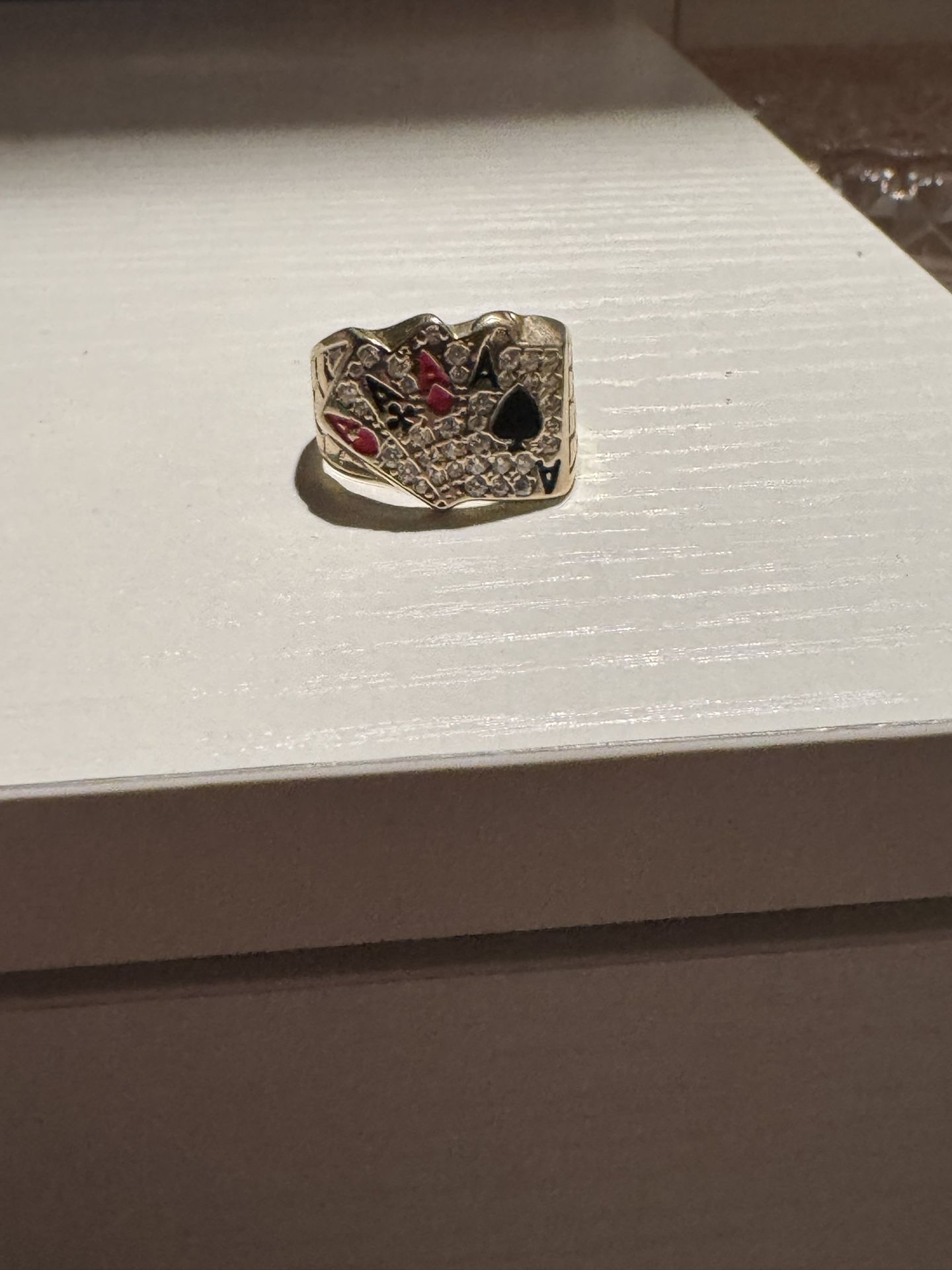 Gold Ace of Spades Ring