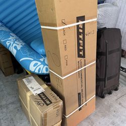 rit fit workout bench & 45LB bumper weights