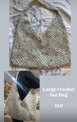 Hand Made Crochet Large Sac Bag