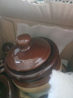 Brown drip ware