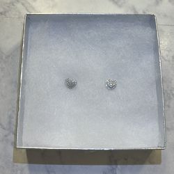 Moissanite Heart shaped Earings