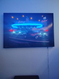 Scenes From Vintage America LED Light-Up Wall Art