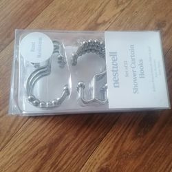 Nestwell Double Roller Shower Curtain Hooks in Chrome (Set of 12)