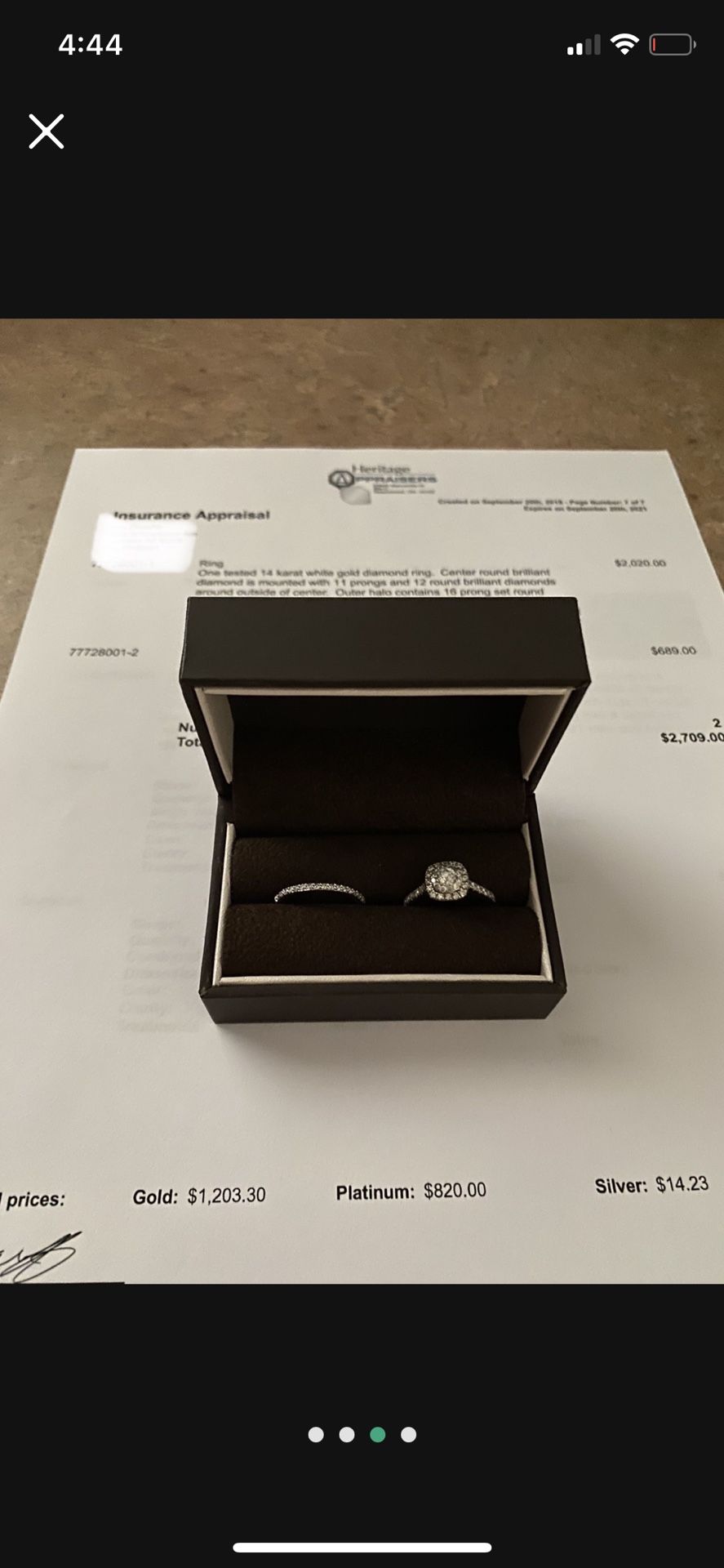 Jared Diamond Wedding Ring Set With Extended Service Plan