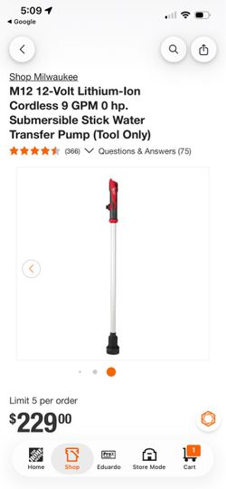 M12 stick transfer pump