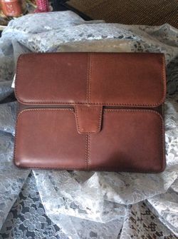 Targus BROWN LEATHER iPad Slip Case/ portfolio.