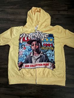 Yellow graphic hoodie xl