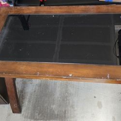 FREE - Solid Wood Desk & File Cabinet