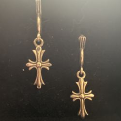 Chrome Hearts Cross Dangle Earrings
