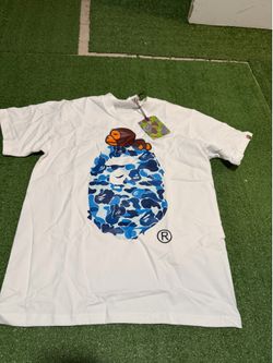 Bape Blue Camo Ape Head Tee – Sizes M & L