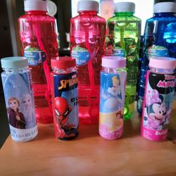 NEW 1 CHARACTER BOTTLE AND ONE LRG BOTTLE OF BUBBLES