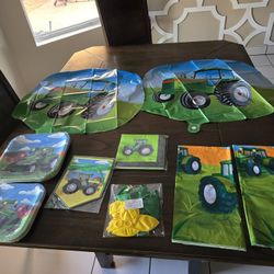 Green Tractor Birthday Party Decorations 