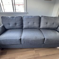 Upholstered Grey Sofa