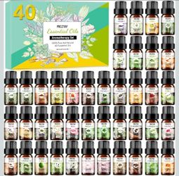 Essential Oils Set - 40 Pcs Premium Essential Oil Kit for Candle Making, Diffusers, Massages, Aromatherapy, Skin Care - Lavender, Eucalyptus, Peppermi
