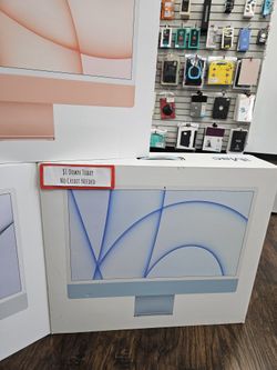 💻 Stunning Display- Apple iMac 24 inch M1 Chip -  Take It Home for Just $5 Down! 💻