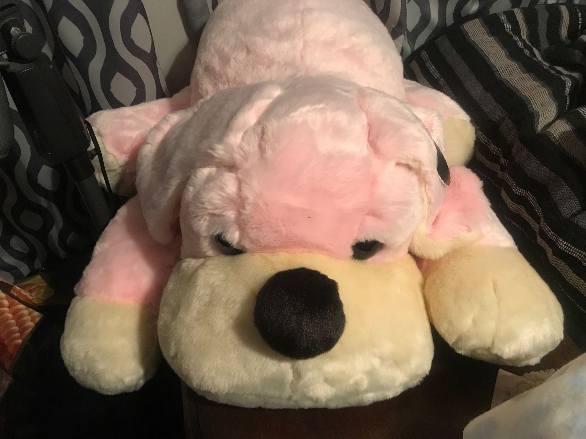 Large stuffed dog
