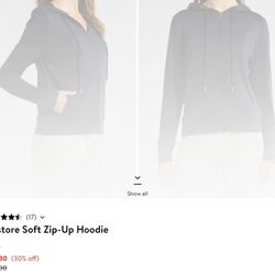 Zella -Soft zip up hoodie, Size M