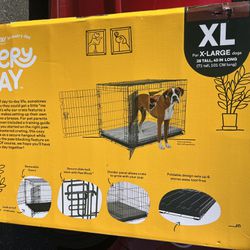 EveryYay Going Places 2-Door Folding Dog Crate, 43.2" L X 28.5" W X 30.7" H