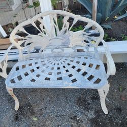 Cast Aluminium Outdoor Benche Vintage