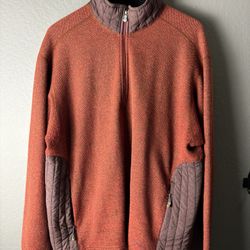 Patagonia Knit Quilted 1/4 Zip Pullover Jacket Mens large 