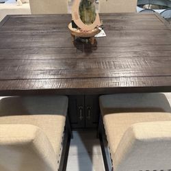 Living Spaces Jaxon Extendable Dining Table W/Chairs