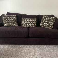 LARGE PLUSH Brown Corduroy Couch/Sofa  Alto End Brown Corduroy Couch/Sofá