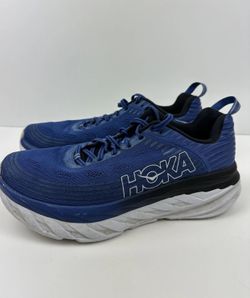 Hoka One One Bondi 6 Sneakers Shoes Men’s Running Athletic Gym Blue White 9.5