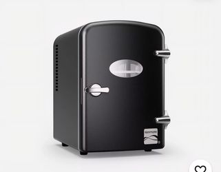 Black Kenmore Mini Fridge for Skincare & Makeup - 6 Can Capacity, 40°F Cooling