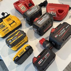 Dewalt Milwaukee Batteries 
