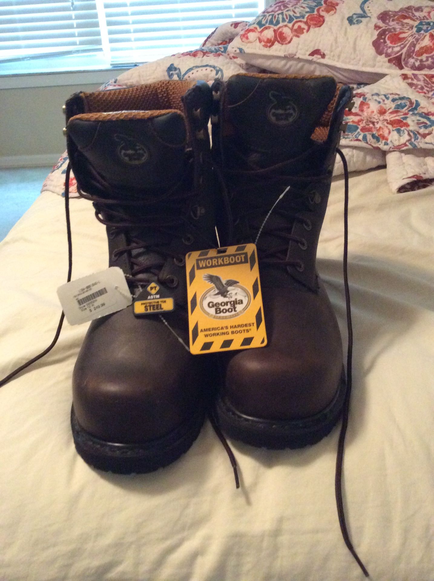 Georgia Boot, Steel toe work boots, size 12, Brand new