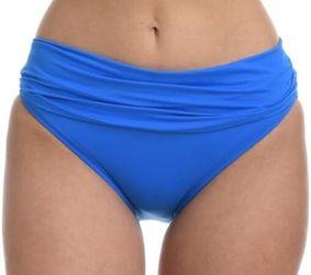 NWT La Blanca Island Goddess Mid-Waist Bottoms (Size 16W): Capri Blue