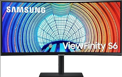SAMSUNG 34” ViewFinity S6 Series 4K UHD High Resolution Monitor, IPS Panel, 100Hz,