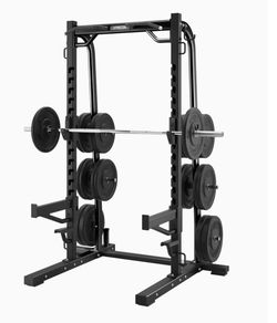 Precor Half Rack + Weights & Bar – Full Home Gym Setup