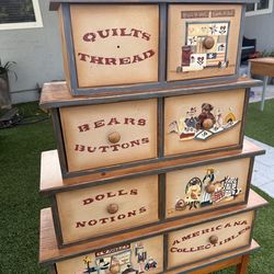 The furniture set in this collection consists of many pieces.