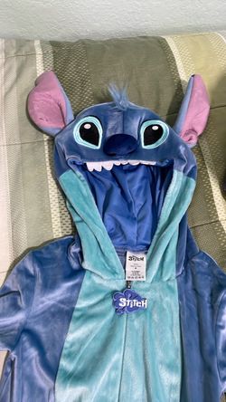 Stitch hooded plush jumpsuit size M 8-10