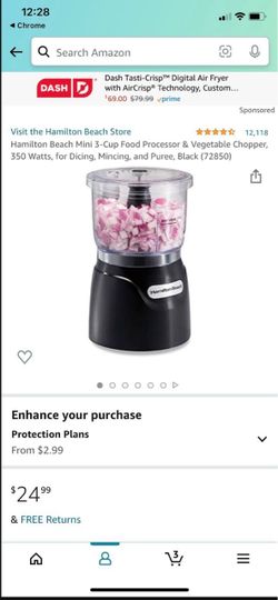 Hamilton Beach Mini 3-Cup Food Processor