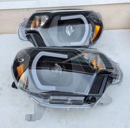 12-15 Toyota Tacoma LED DRL Projector Headlights Luces Focos Micas Faros Faroles Headlamps