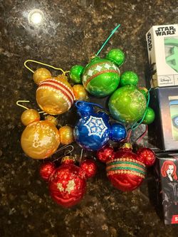 Small Mickey shaped Disney ornaments
