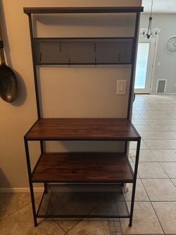 Kitchen bakers rack/ coffee station