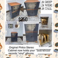 Old Philco Stereo Cabinet Refinished And Refurbished 