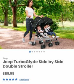 NEW Turboglyde Side by Side stroller / Double Stroller / compact double stroller