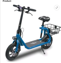 Electric scooter with seat and storage basket  for Adults and big kids cash offer