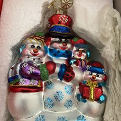 Christopher Radko Snowy Squad Ornament 