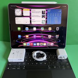 Apple IPad Pro 12.9” 6th Generation (M2 chip / Liquid XDR display/ 2022 ) 128gb with keyboard, pen & Accessories (256gb 899 / 512Gb $1199 / 1TB $1399)