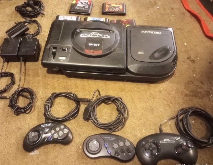 Sega Genesis Mega Drive Model 1 Sega CD Model 2 Component Bundle