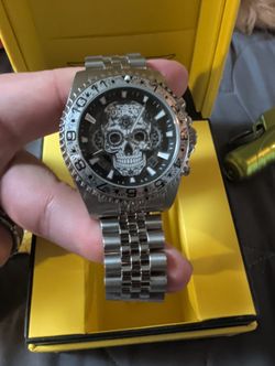Invicta Sugar Skull Stainless Steel Watch