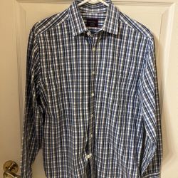 UNTUCKit Brand Untucked Like New Men’s Long Sleeved Plaid Shirt Size Medium 