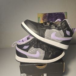 Size 10c - Kids Purple Jordan 1's - $65